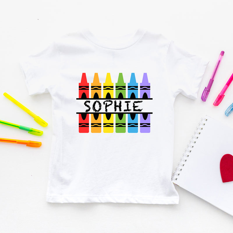 CUSTOM NAME CRAYON SHIRT