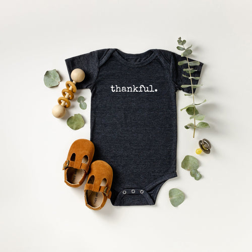 thankful. baby onesie for fall